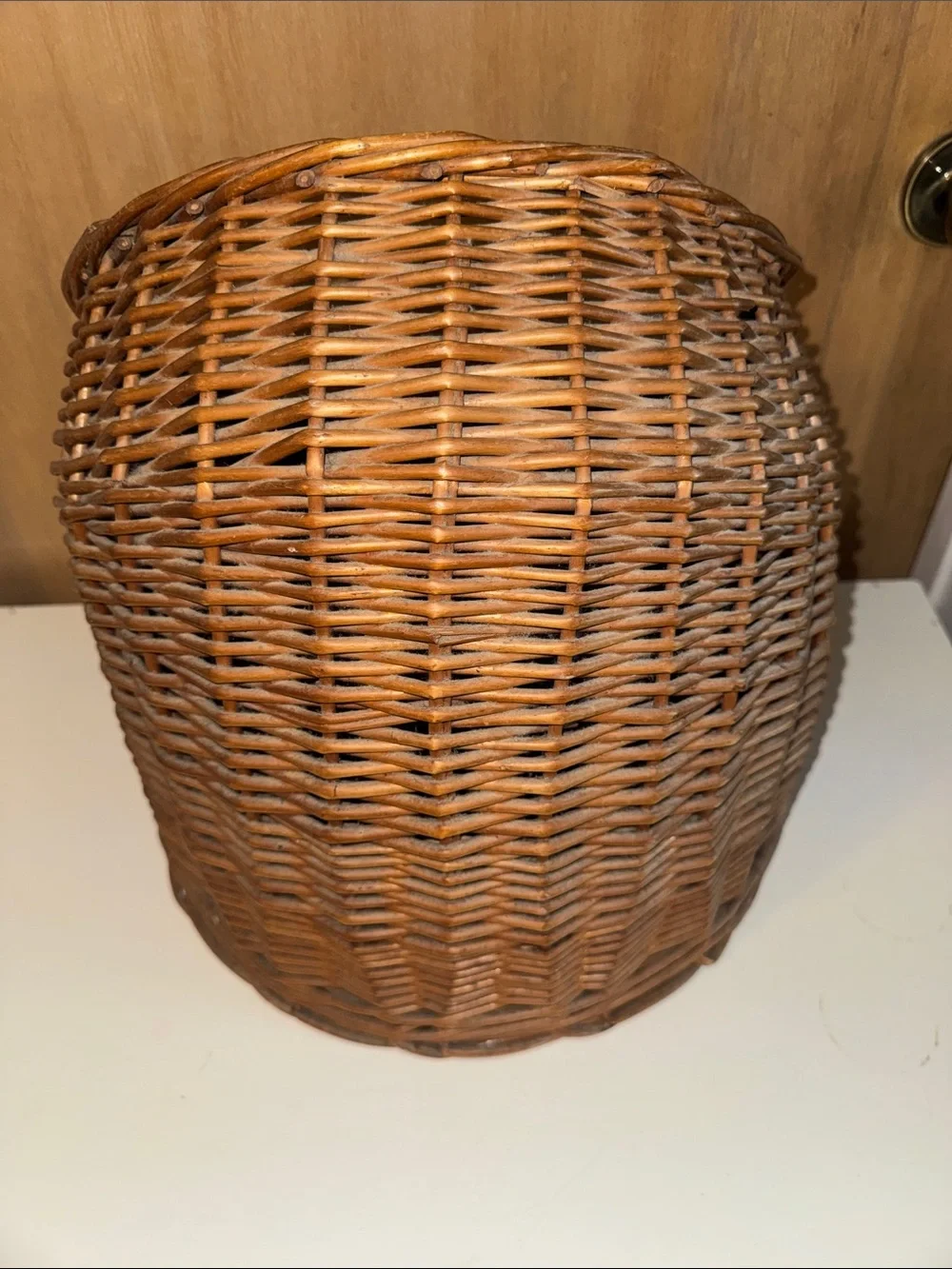 Breathable Wicker Hooded Domed Basket-Style Cat Pet Bed Thick Cushion